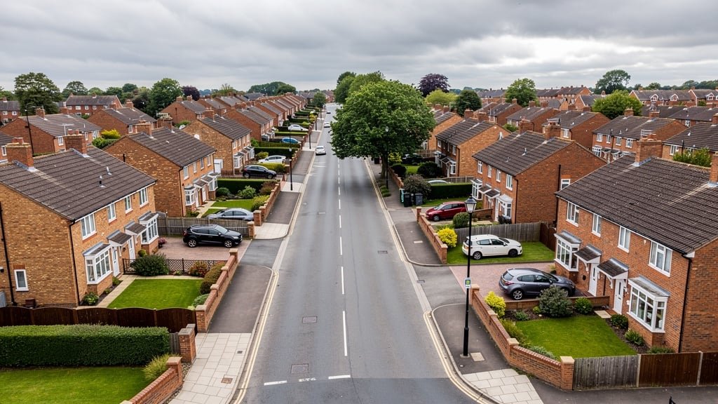 Aerial view of Cannock, Staffordshire — Cannock Surveyors' home town